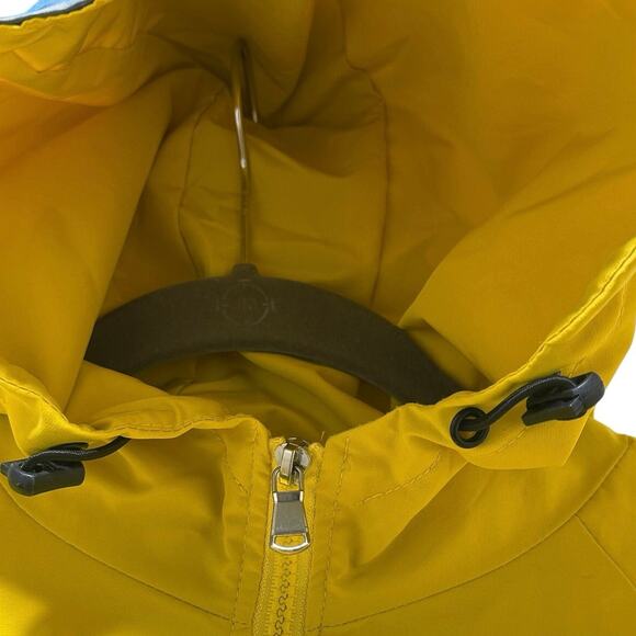 VTG Peanuts Worldwide Snoopy Yellow Boys Size 12 Large Hooded Raincoat Jacket - Picture 4 of 16